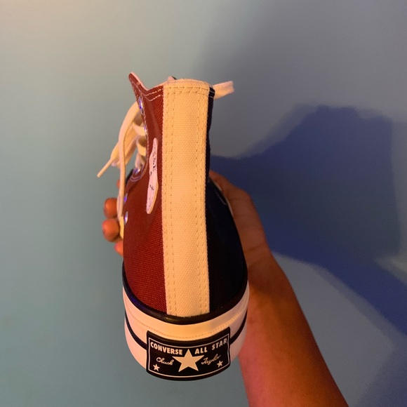 Never worn. Half brown half blue - Picture 3 of 3